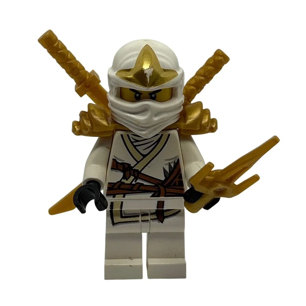 LEGO Ninjago Zane Kimono Minifigure White Gold Katana Trident njo072 2013